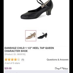 Girls Leather Dance Shoes